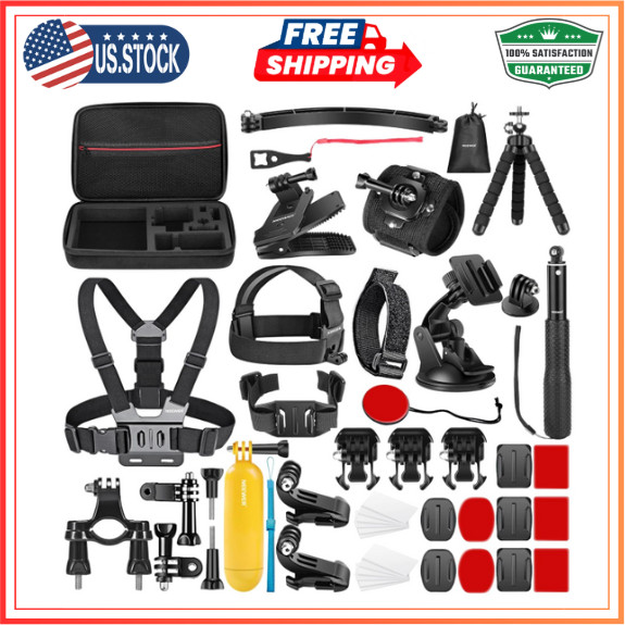NEEWER 50-in-1 Accessory Kit – For GoPro, DJI, Insta360 & Action Cameras