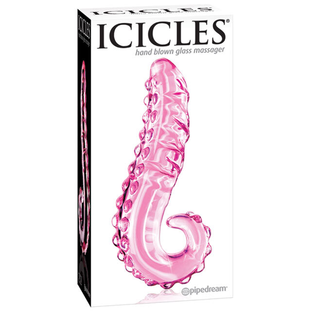 Pipedream Icicles 24 Hand Blown Glass Massager Heat Up Cool Down Adult Sex Toy