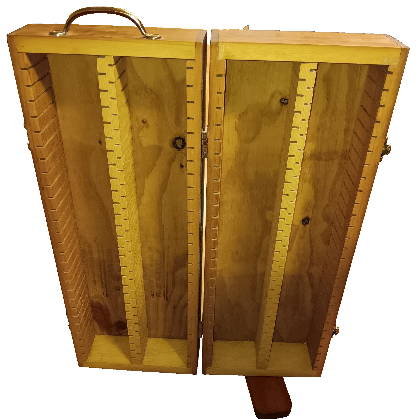 Standing Microscope Lab Slides Storage Box Large 23 1/4 x 8 3/8 x 5 1/4” vintage