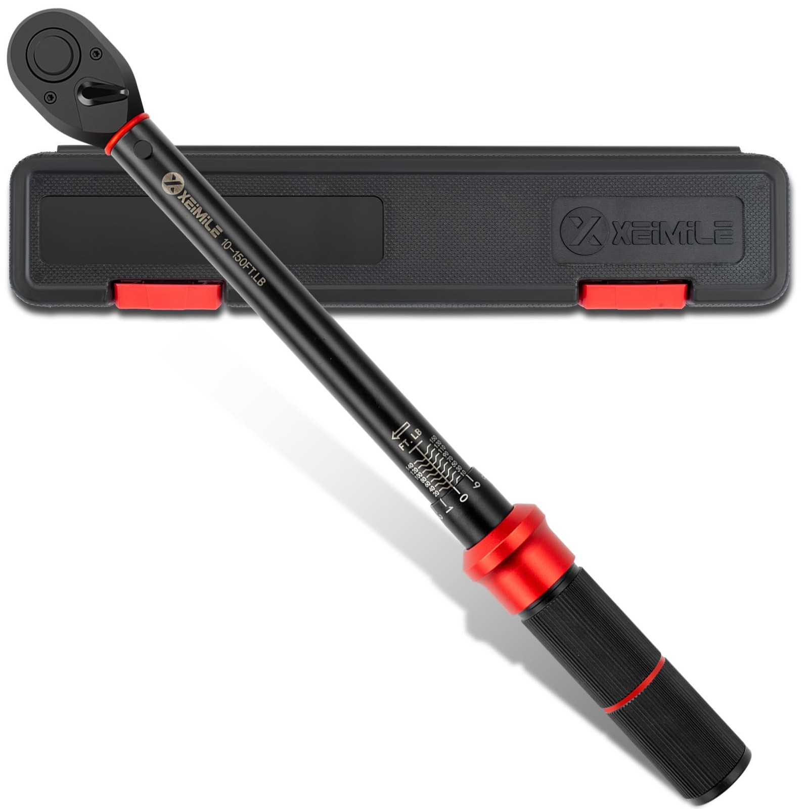 1/2-Inch Drive Click Torque Wrench - 10-150 Ft-Lb/13.6-203.4Nm, Dual-Directio...