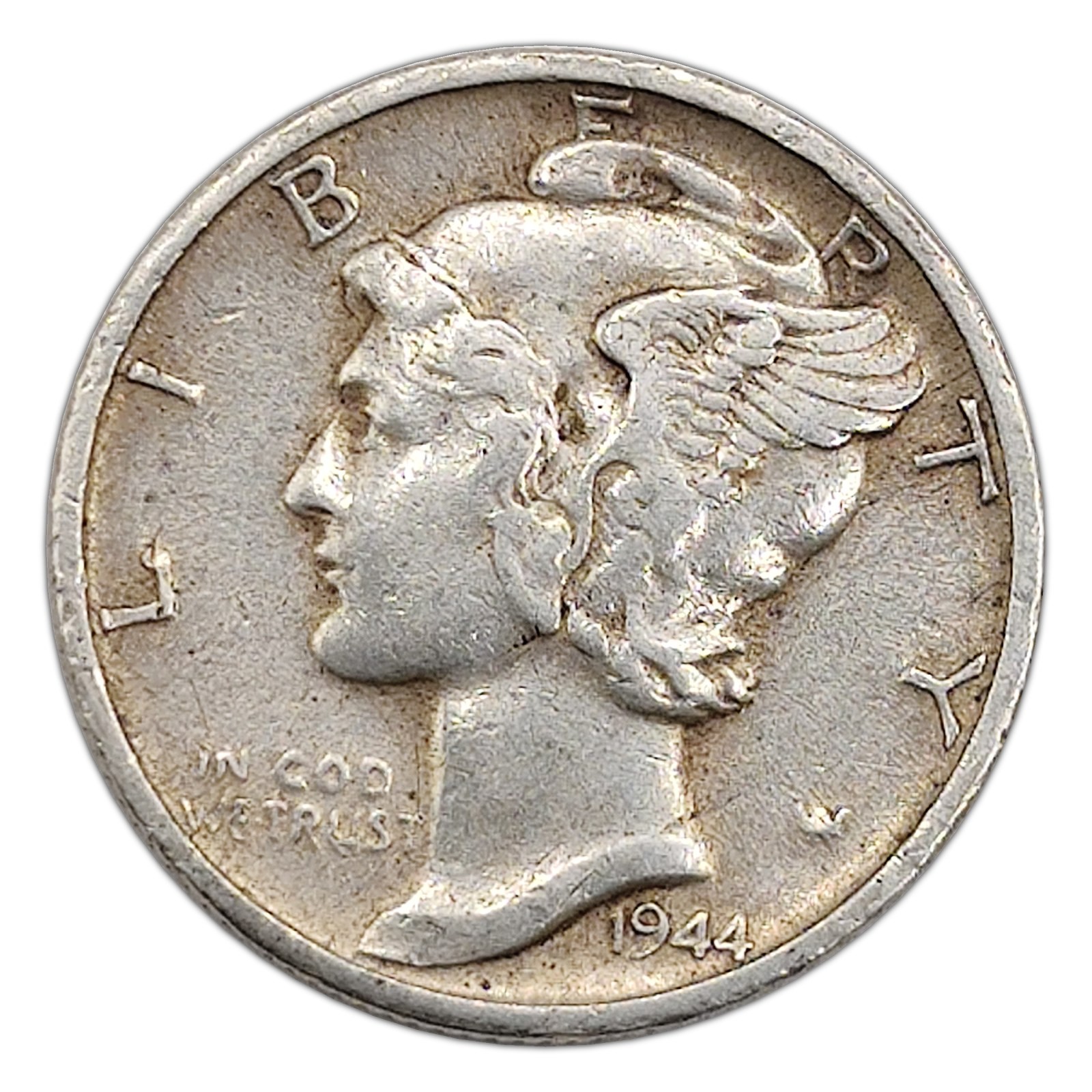 1944-S Mercury Dime VF Very Fine 90% Silver