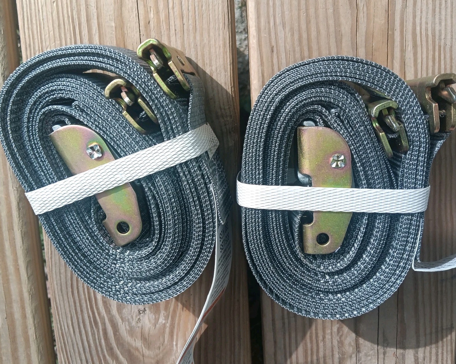 Kinedyne Heavy Load 2"x 16' Logistic Ratchet Strap Grey Wire Hook 2 Pack 835 Lbs