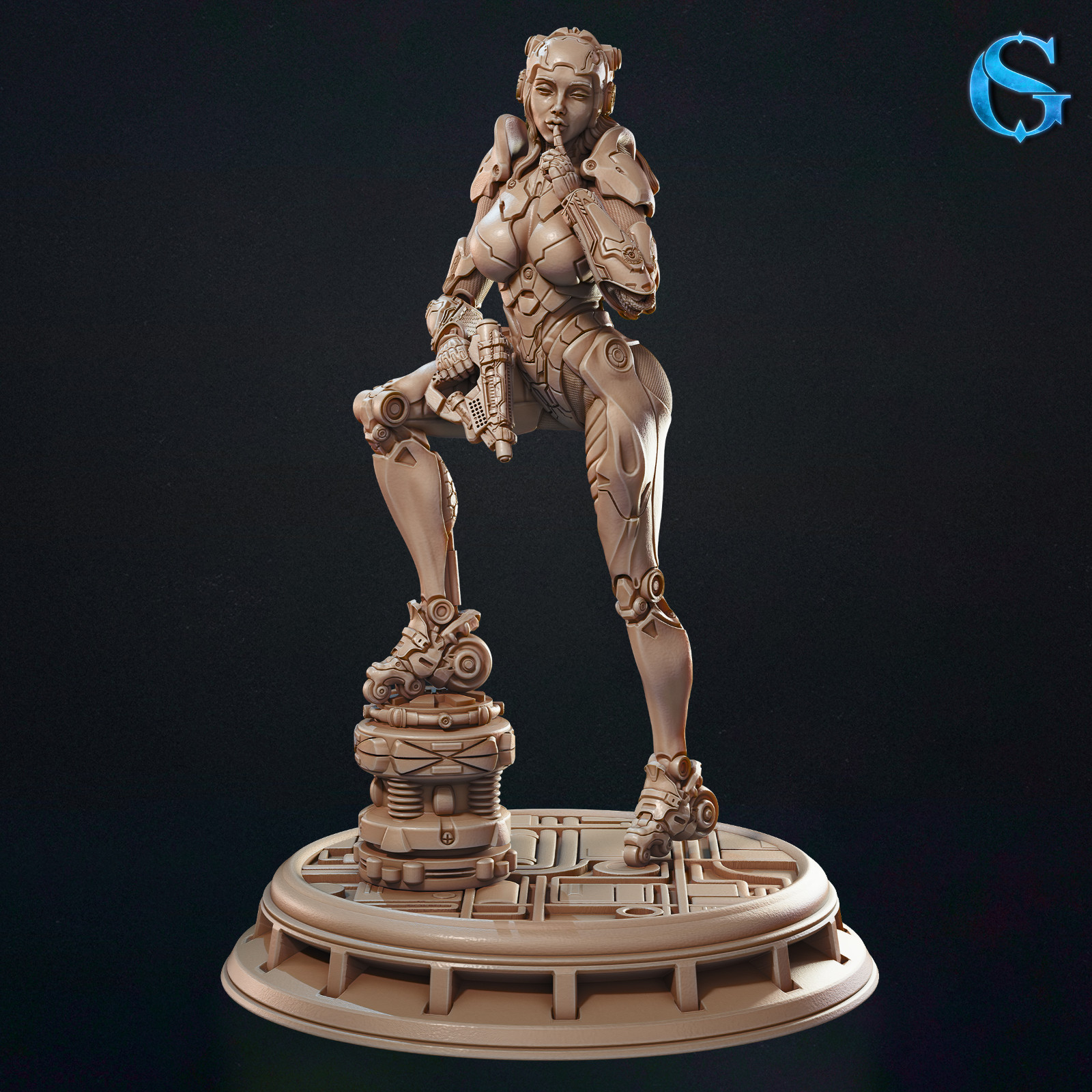 Dungeons & Dragons Playable Character - Female Cyborg Med1k - Gunslinger