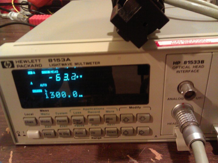 HP 8153A with 81533A Interface and 81525A Power Head