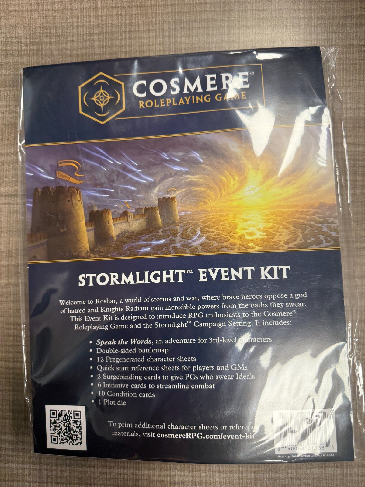 *BRAND NEW & SEALED, FREE US SHIPPING* Cosmere RPG Stormlight Event Kit