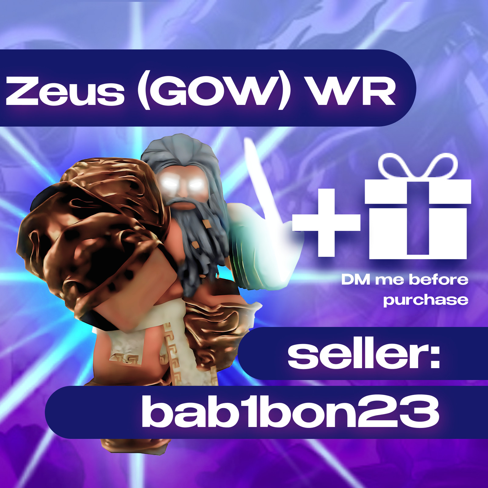 Roblox - YBA / Your Bizarre Adventure - Zeus (GOW) WR