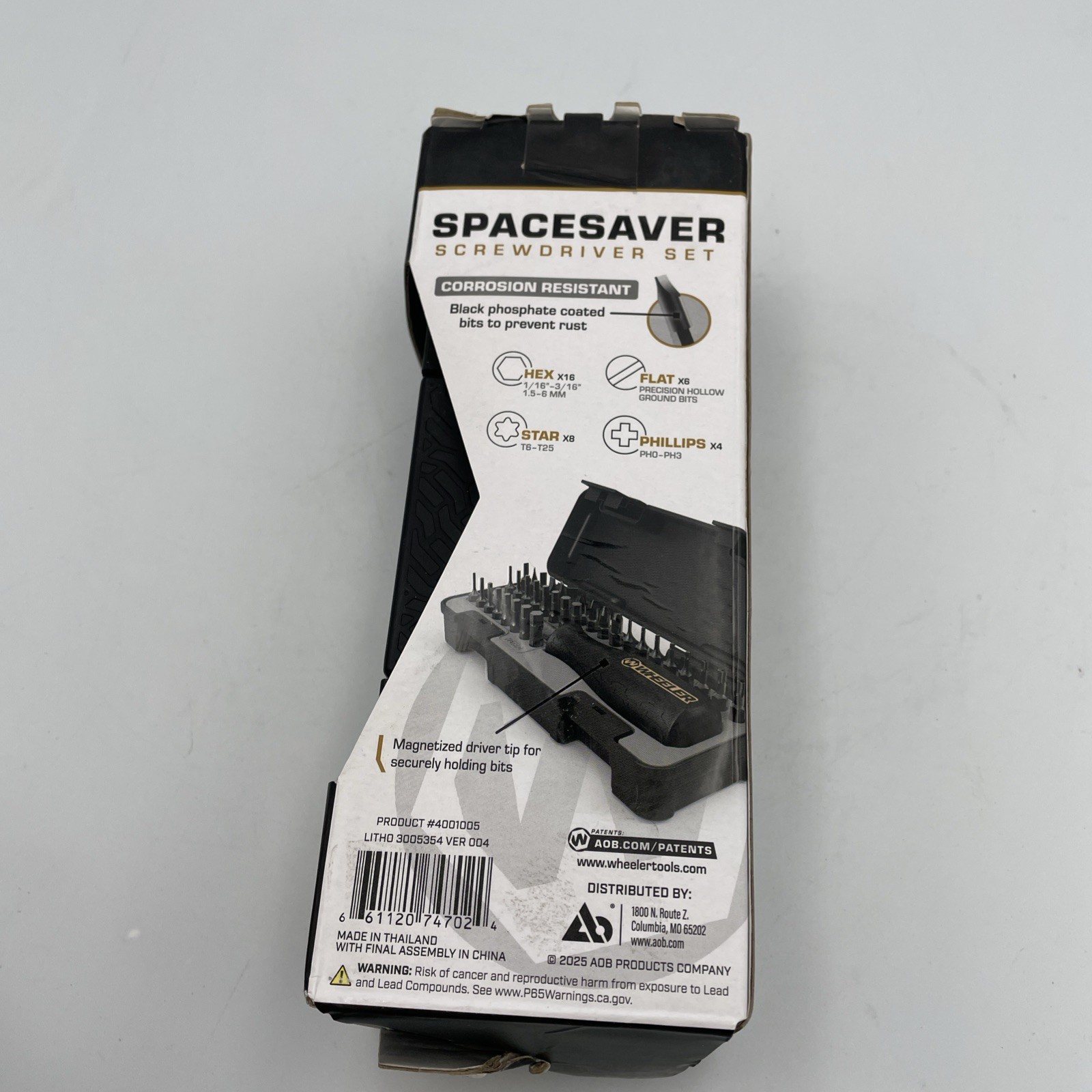 Wheeler 36 Piece Spacesaver Screwdriver Set