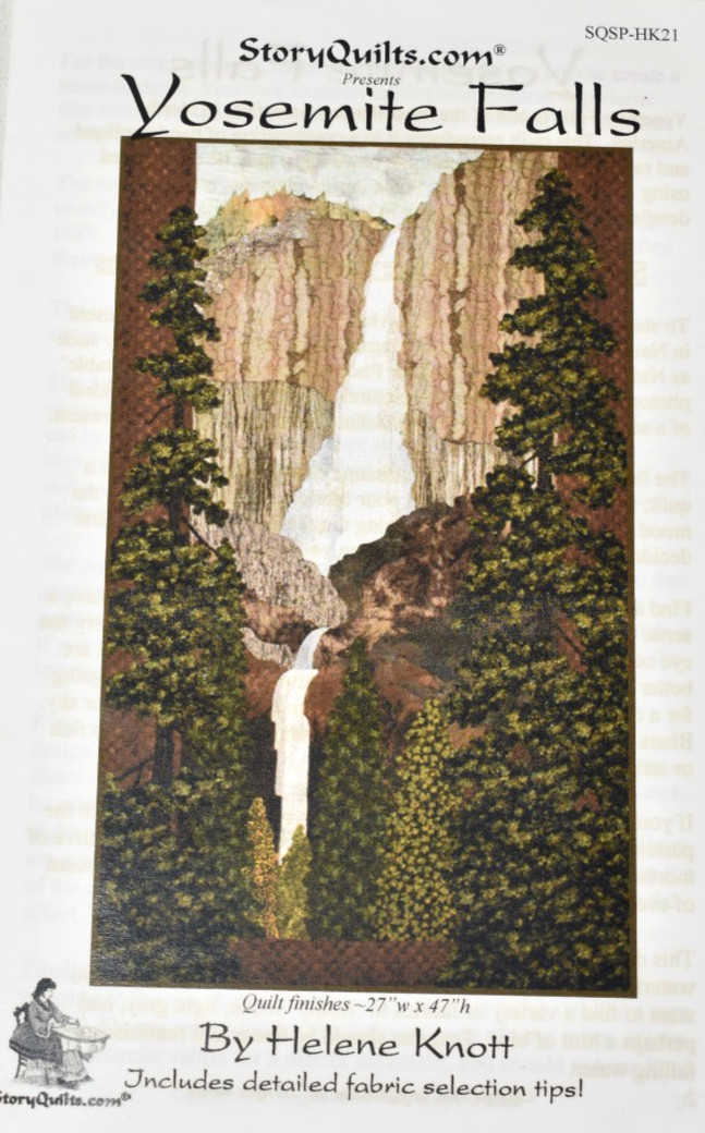 Yosemite Falls Wall Quilt Pattern StoryQuilts Helen Knott 27x47 NEW Open