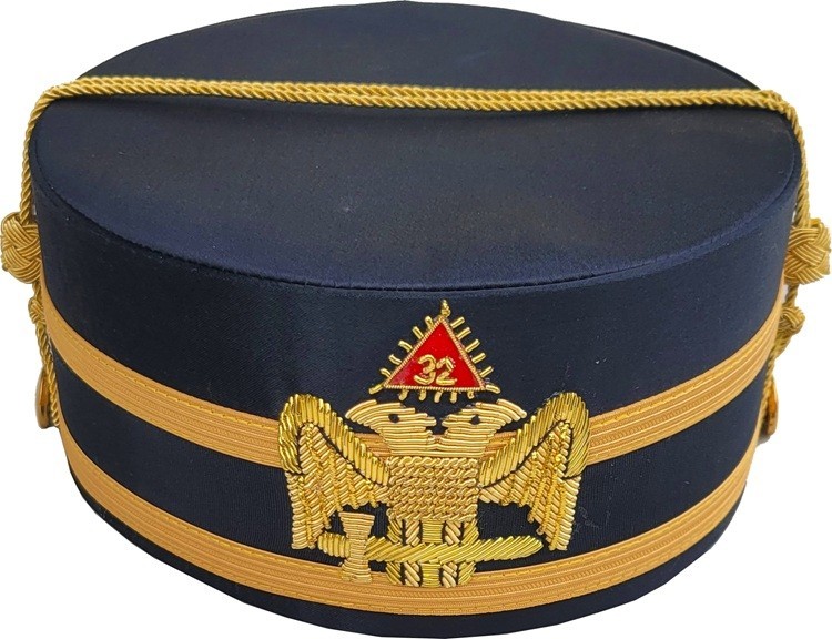 Masonic Crown Hat 32nd 32 Degree Wings Down Scottish Rite Black Cap All Sizes