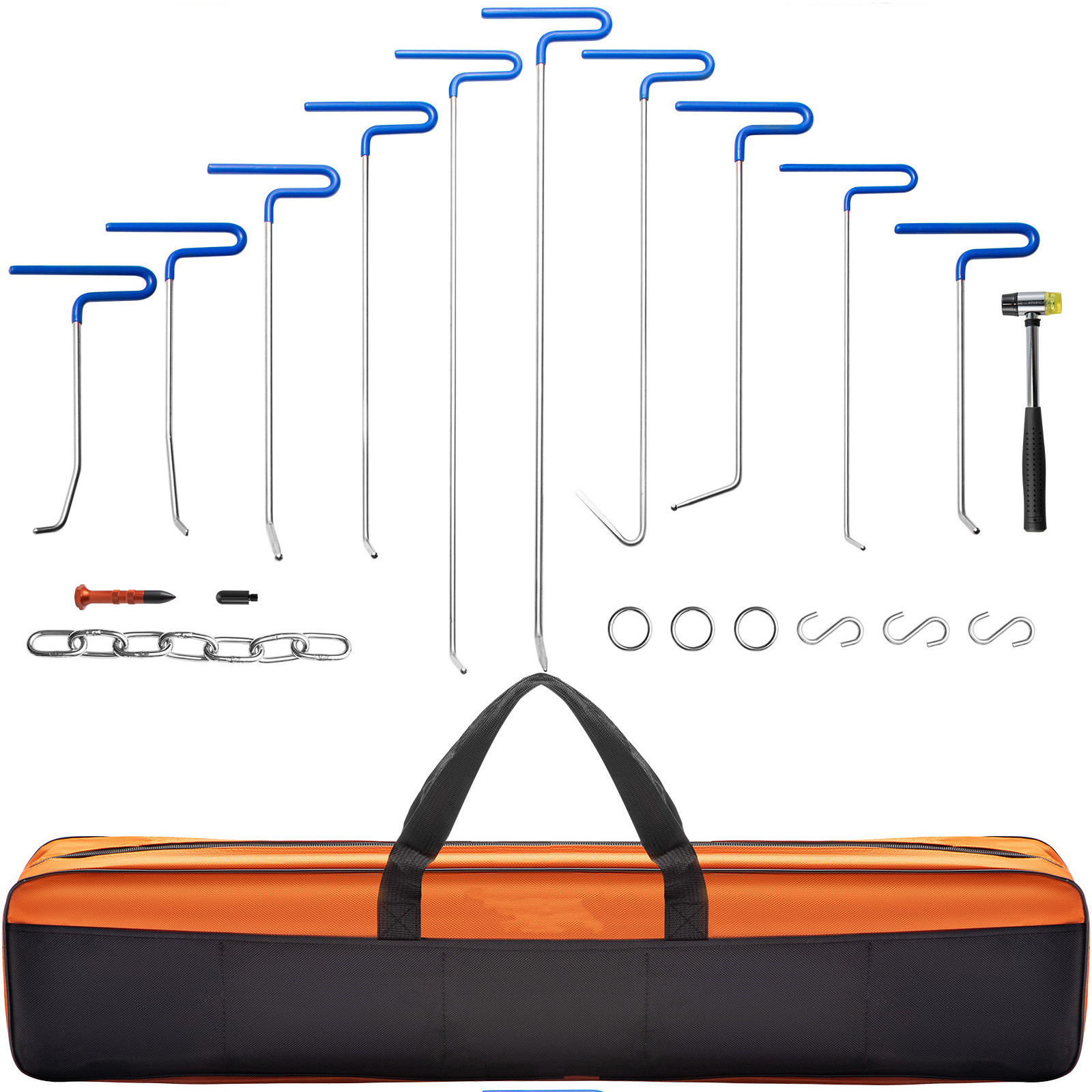 Uimoso Rods Dent Puller Stainless Steel Paintless Repair Kits Hail Removal 20PCS