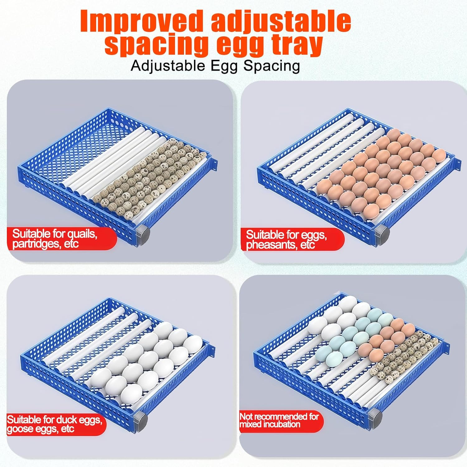 136 Eggs Automatic Egg Incubator with Digital Control & Auto Turner
