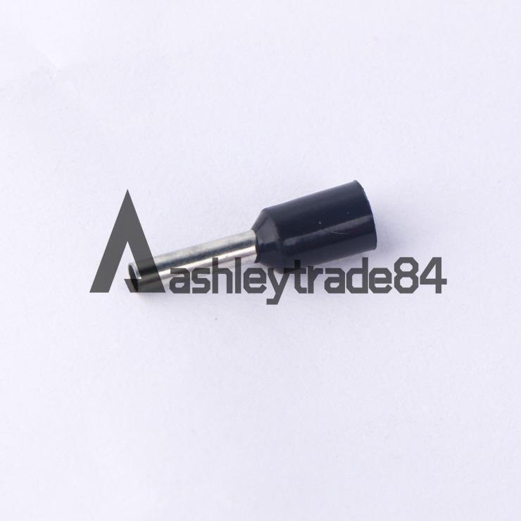 50 Pcs Wire Crimp Connector Terminal Insulated Ferrule Black E2508 14AWG 2.5mm²