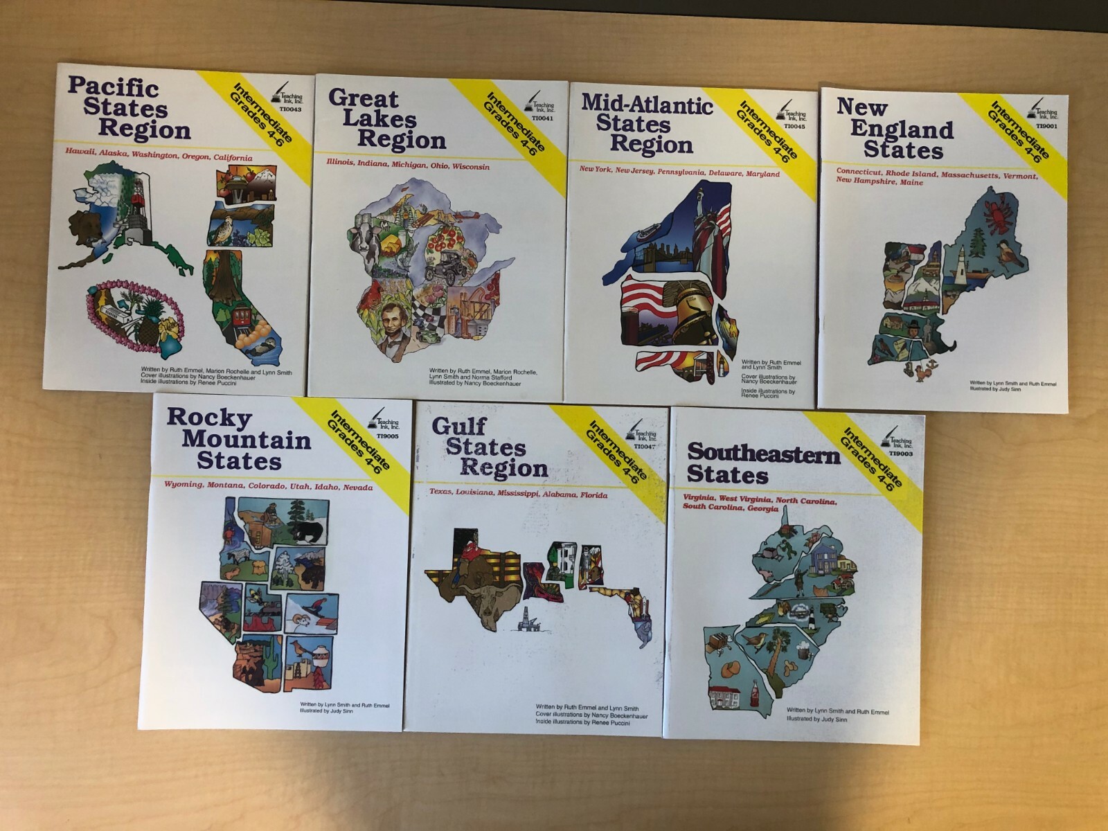 Lot of 7 NEW Workbooks - U.S. Geography (4th, 5th & 6th Grade) - Homeschool Set