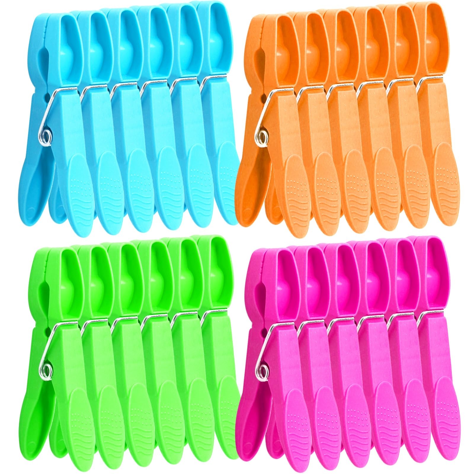 Colorful Plastic Clothespins, Heavy Duty Laundry Clothes Pins Clips Pegs, Dry...