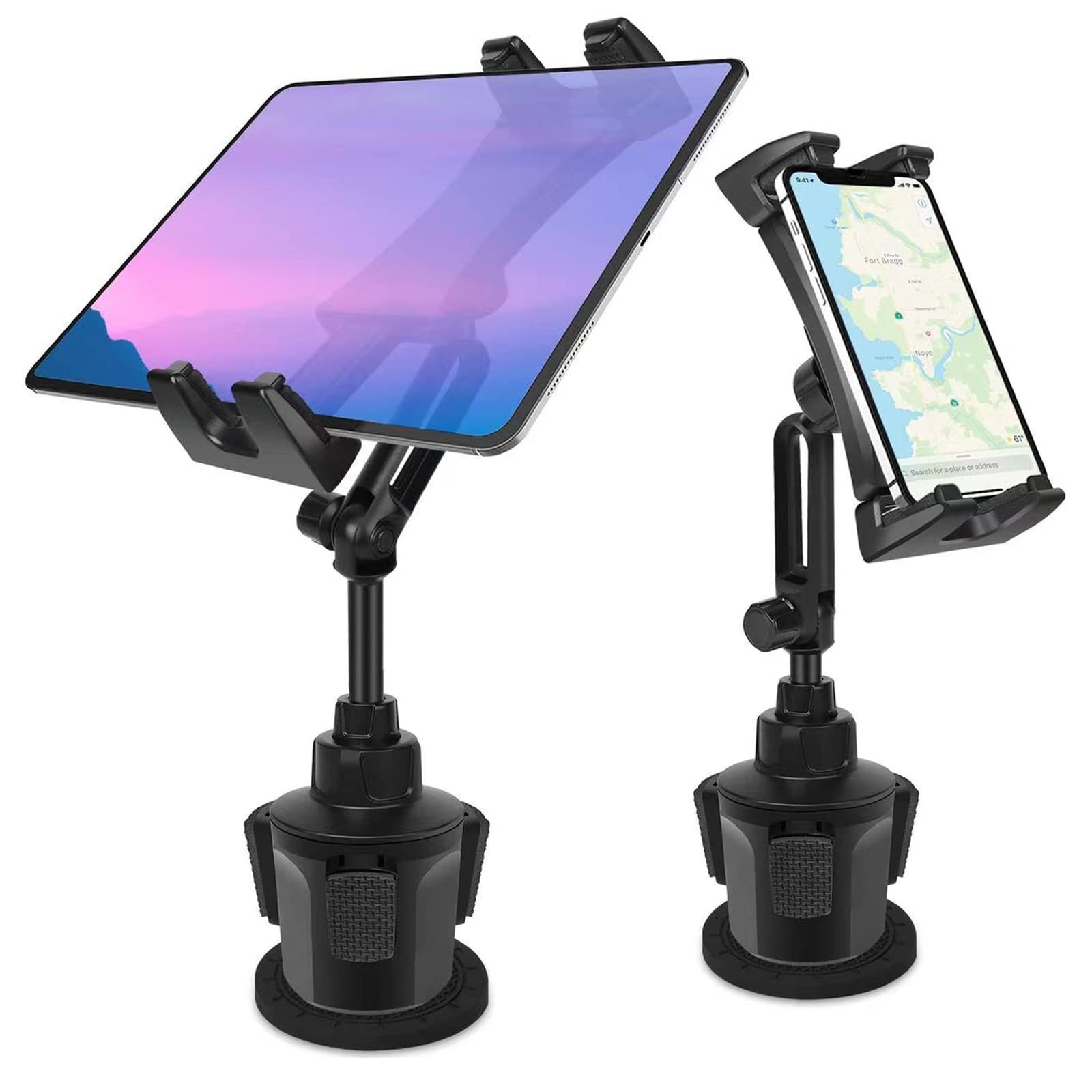 Car Cup Holder Tablet Mount & Phone Cradle Stand Truck iPad Pro 11/12.9 Air Mini