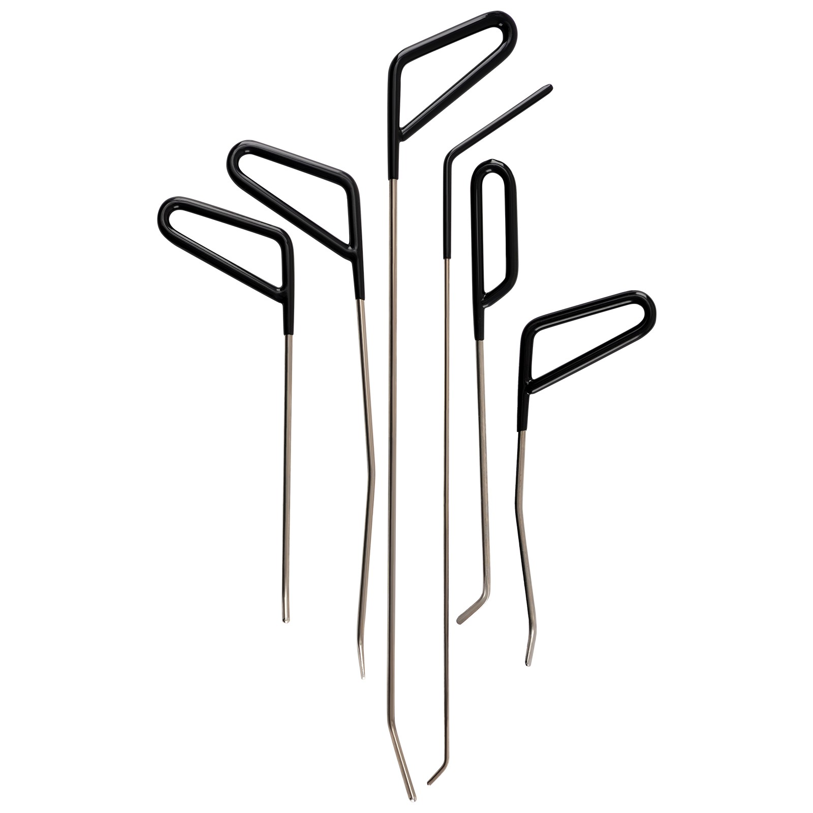 6pcs Dent Removal Kit Paintless Repair Stainless Steel Rods 26-57cm PDR