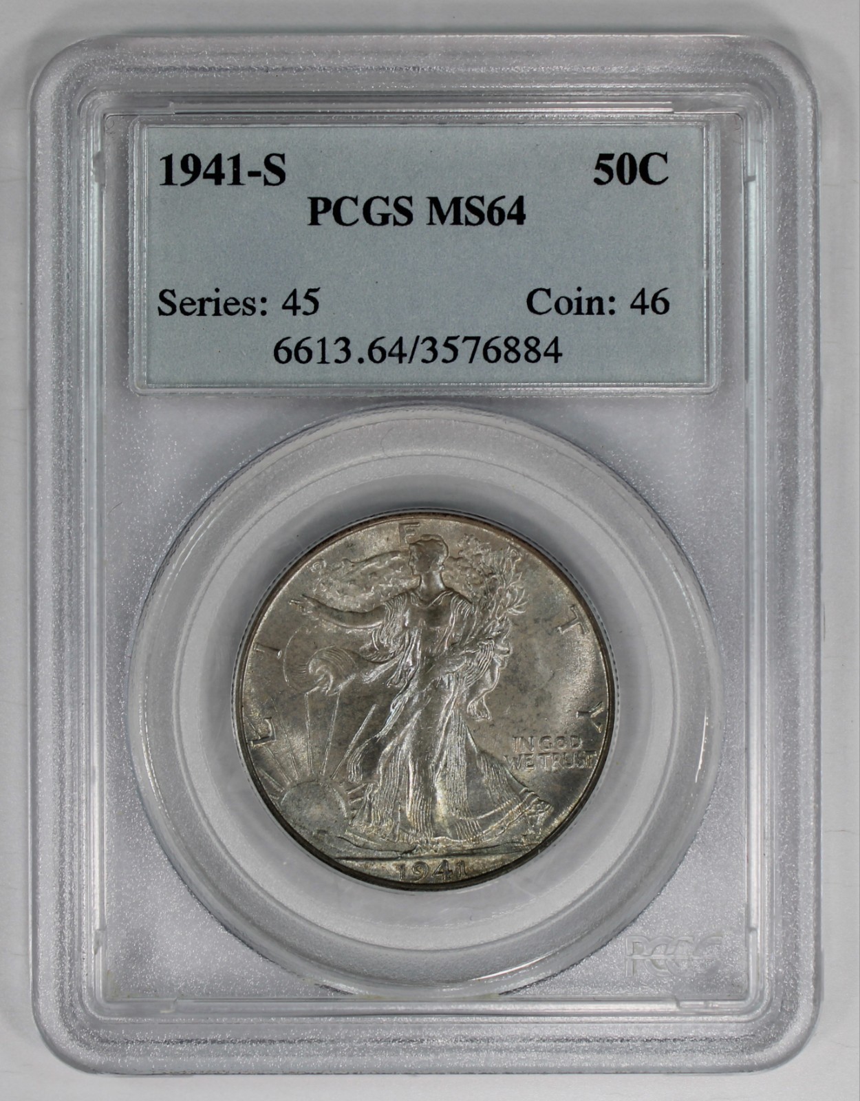 1941-S Walking Liberty Half Dollar PCGS MS64