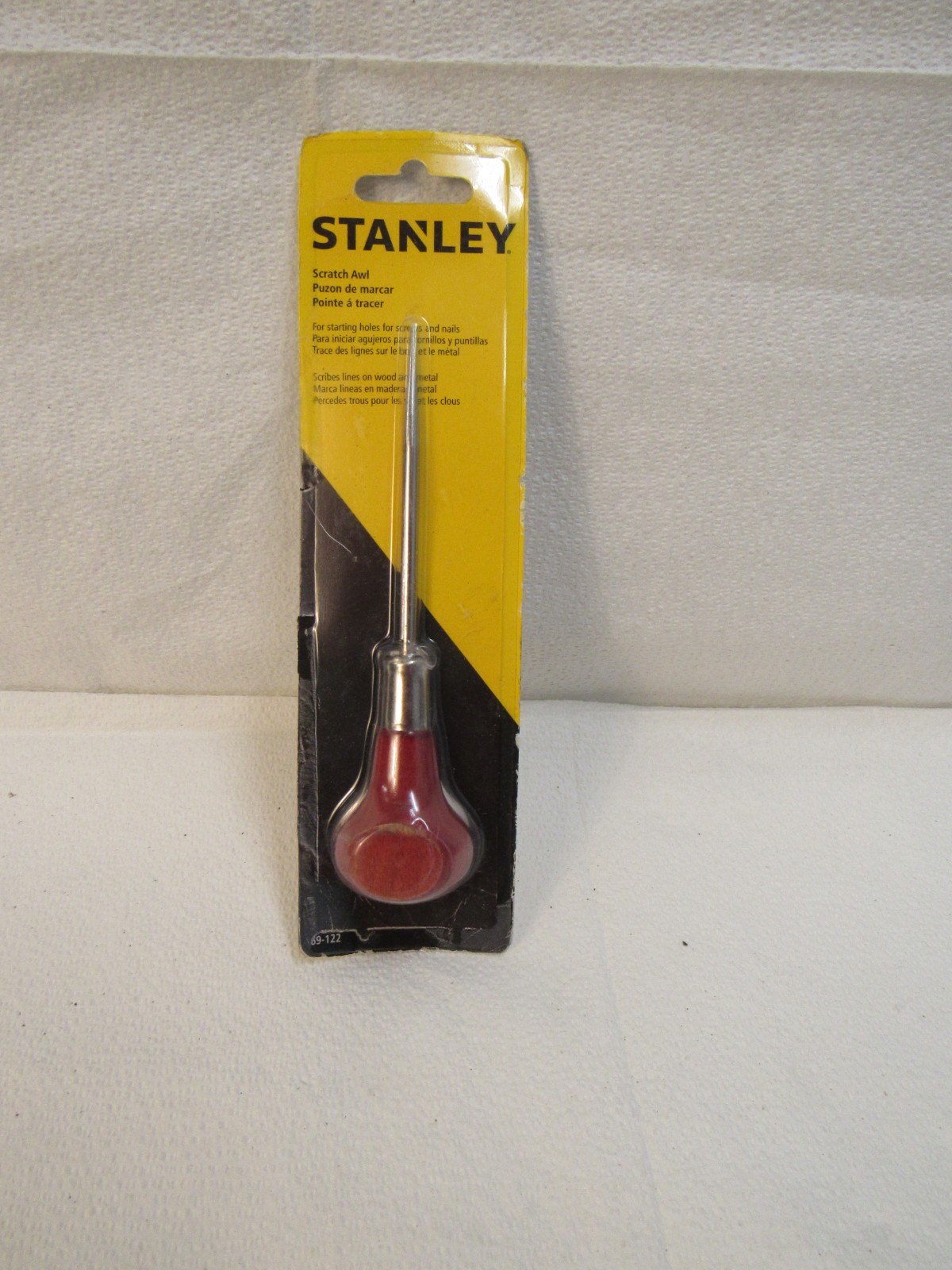 Stanley 69-122 6-1/16" Alloy Steel Blade Wood Handle Scratch Awl