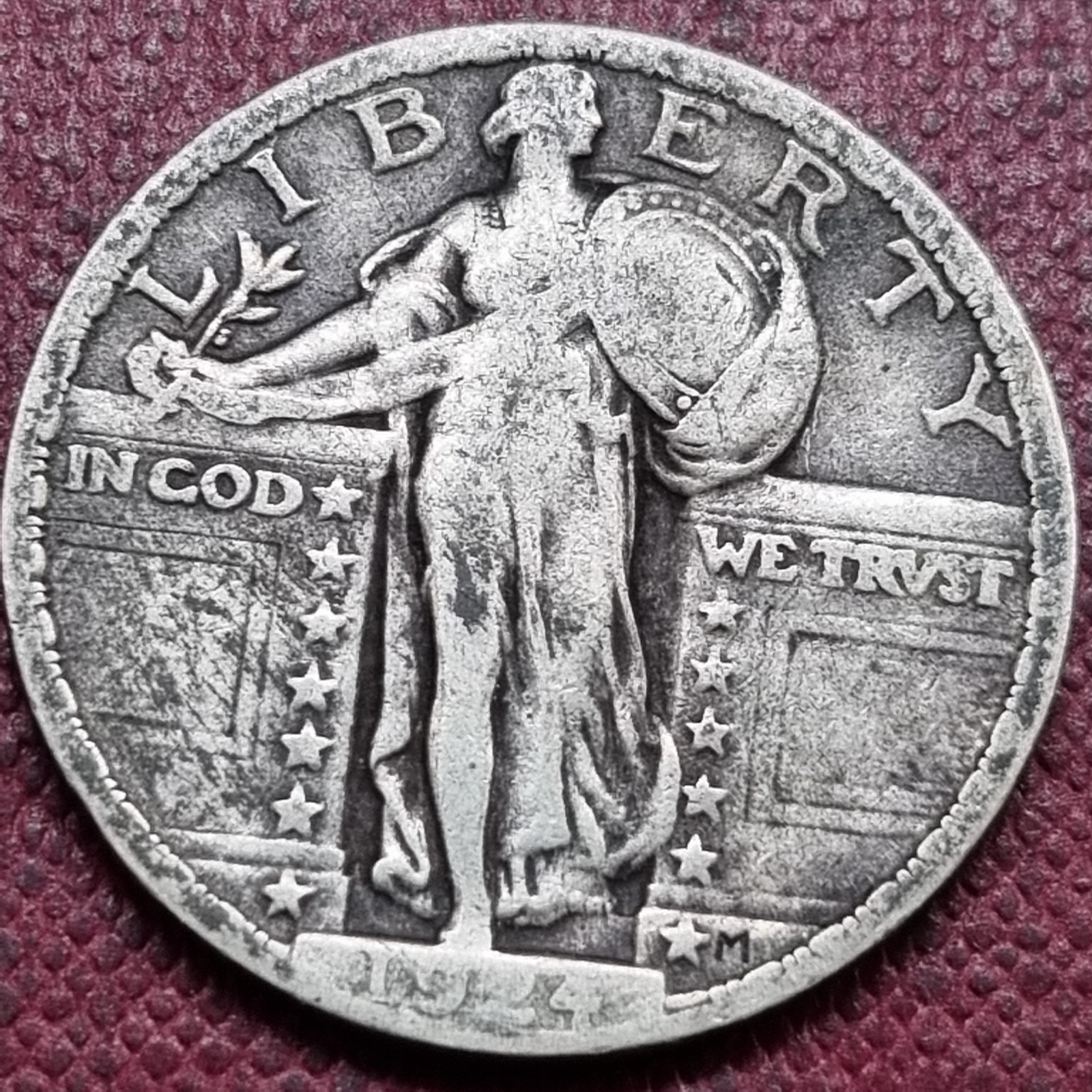 1924 Standing Liberty Quarter 25c Better Grade #100941
