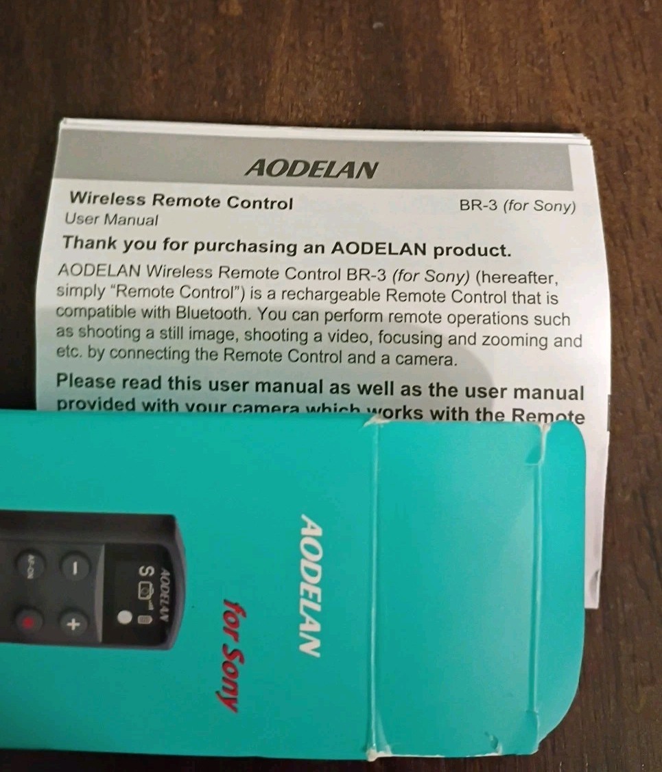 Aodelan BR-3 Wireless Remote Control For Sony Cameras