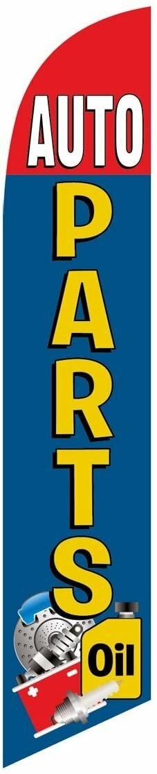 Auto Parts Feather Banner Swooper Flag -No Wind Required- Replacement FLAG ONLY