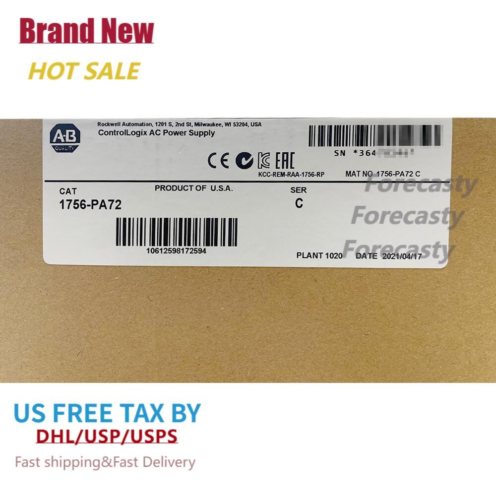 2021 New Sealed AB 1756-PA72 /C ControlLogix AC Power Supply US Free Tax