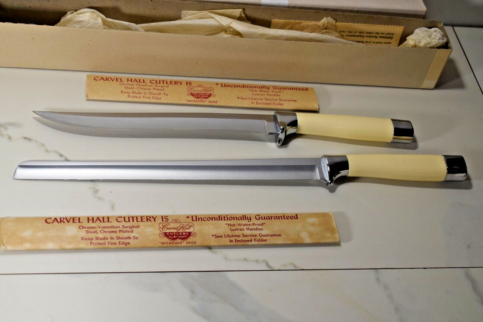 Vintage Carvel Hall Carving Knives by Briddell Knives - Set of 2