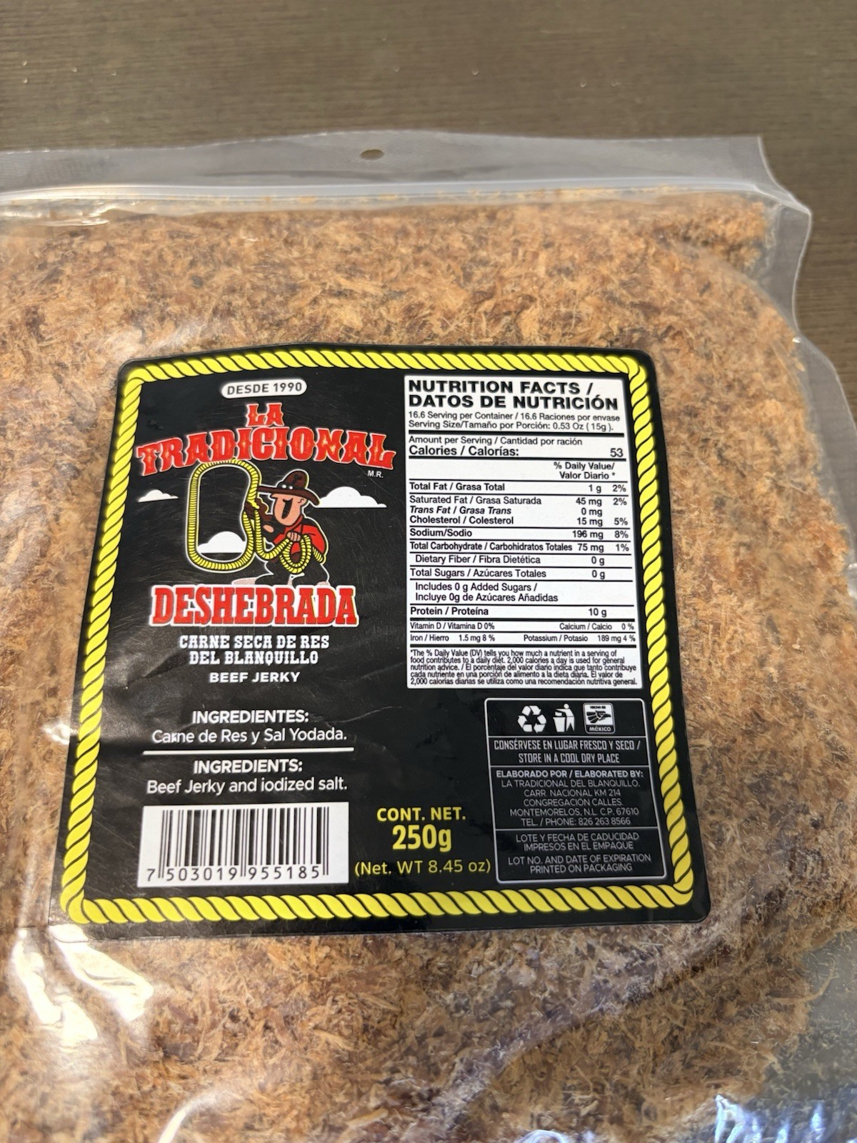 Carne Seca Deshebrada Shredded Dried Beef