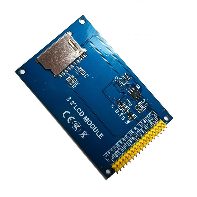 1PCS 3.2"inch TFT LCD Display Module + Touch Panel & SD Card Cage for Arduino