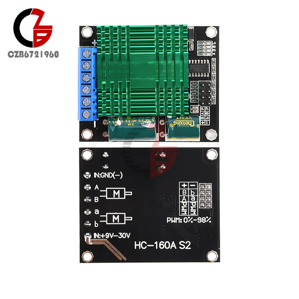 9V-30V 60A Dual PWM DC Motor Driver Module High Power H-Bridge Speed Controller