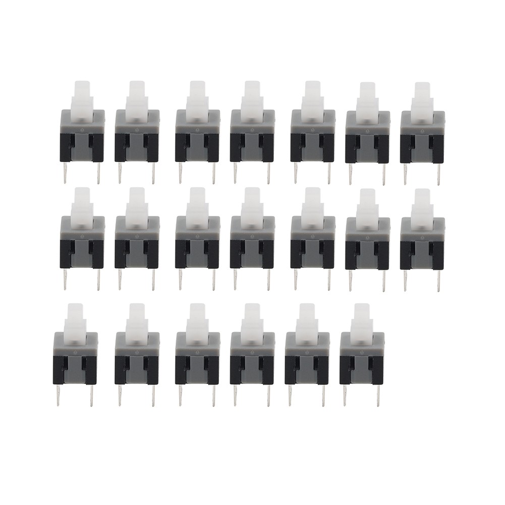 20PCS 5.8x5.8x10mm Tact Tactile Self Lock 6 Pins Push Button Switch Latching