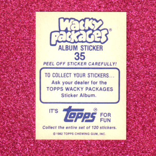 1982 Wacky Packages Album Sticker "PLAYBUG" #35