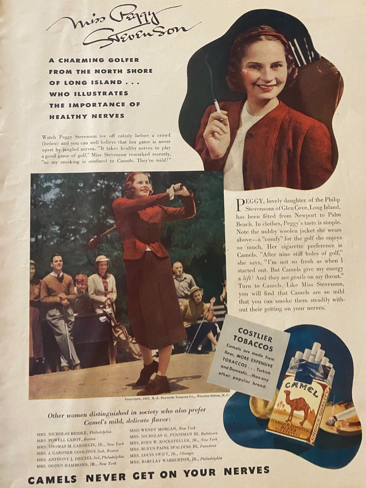Camel Cigarettes, Camels, Full Page Vintage Print Ad, aa