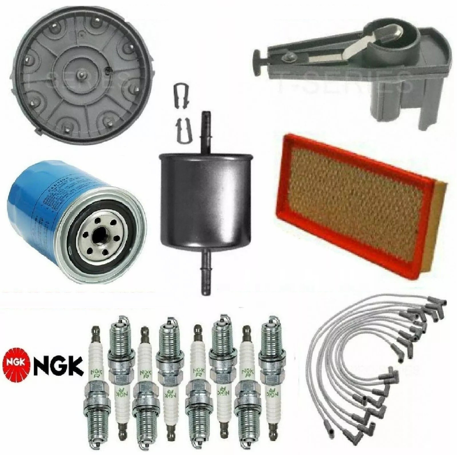 Tune Up Kit Filters Cap Spark Plugs Wire For FORD F-150 V8 5.0L 1989-1991