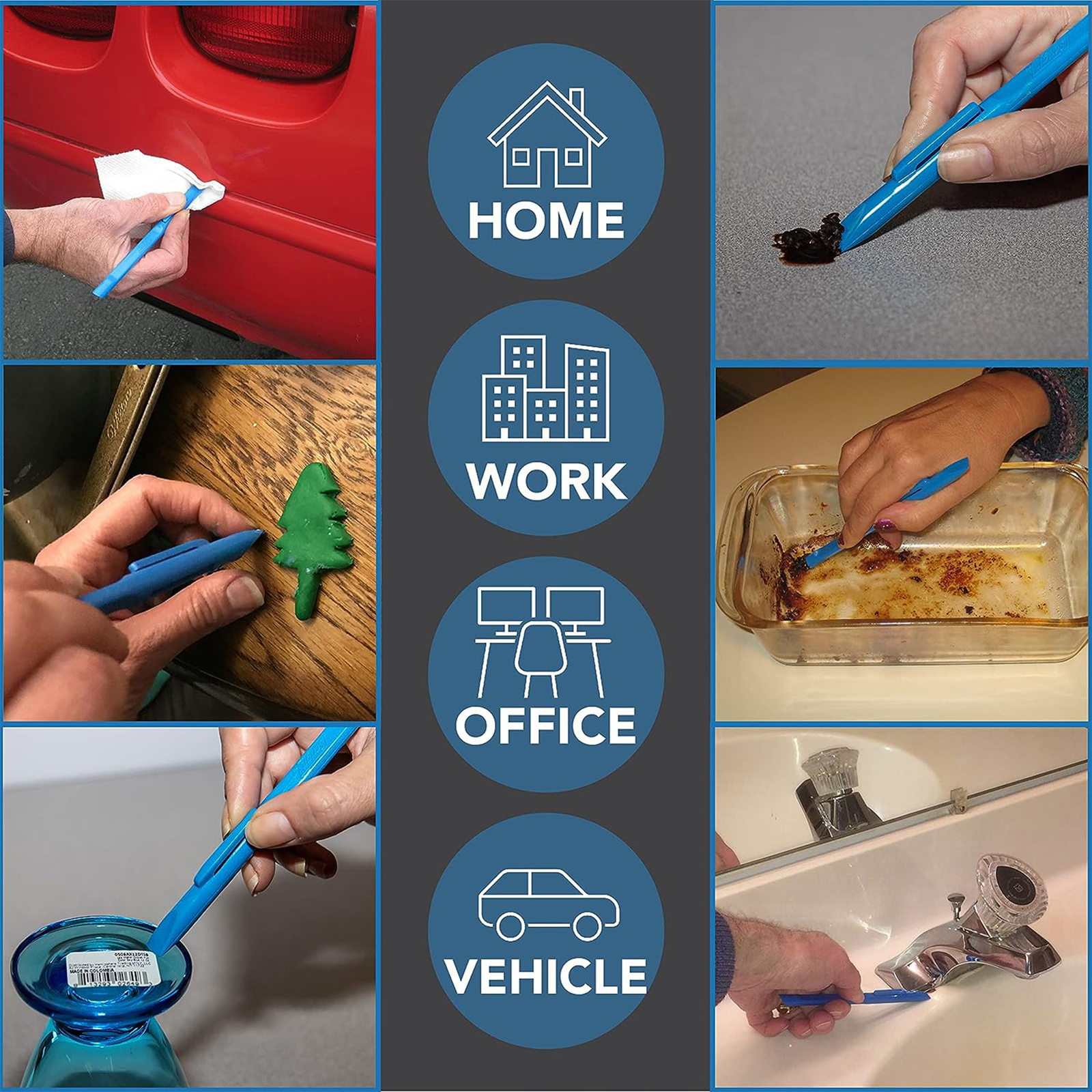 Scrigit Scraper No-Scratch Plastic Scraper Tool, 5-Pack Multi-Use Scraping Tool