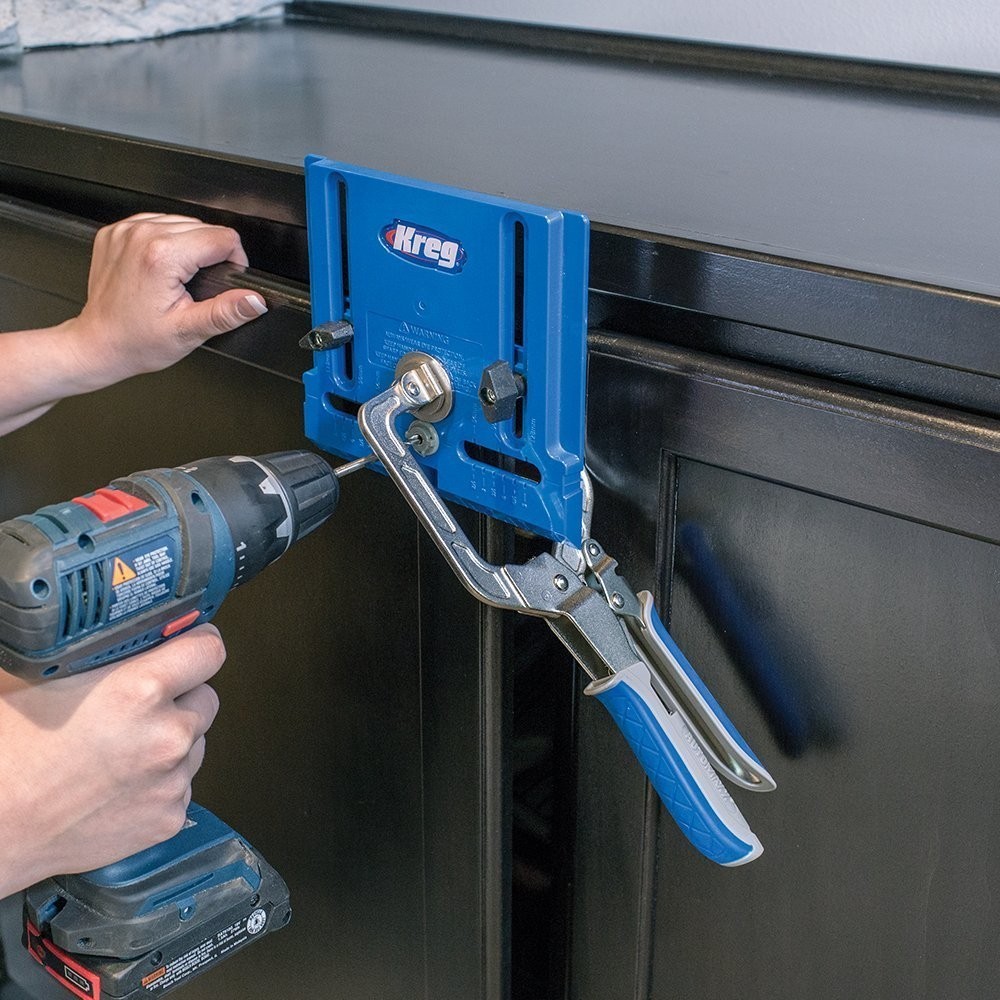 Portable Cabinet Hardware Jig - Precision Drilling Tool for Knobs & Pulls - Accu