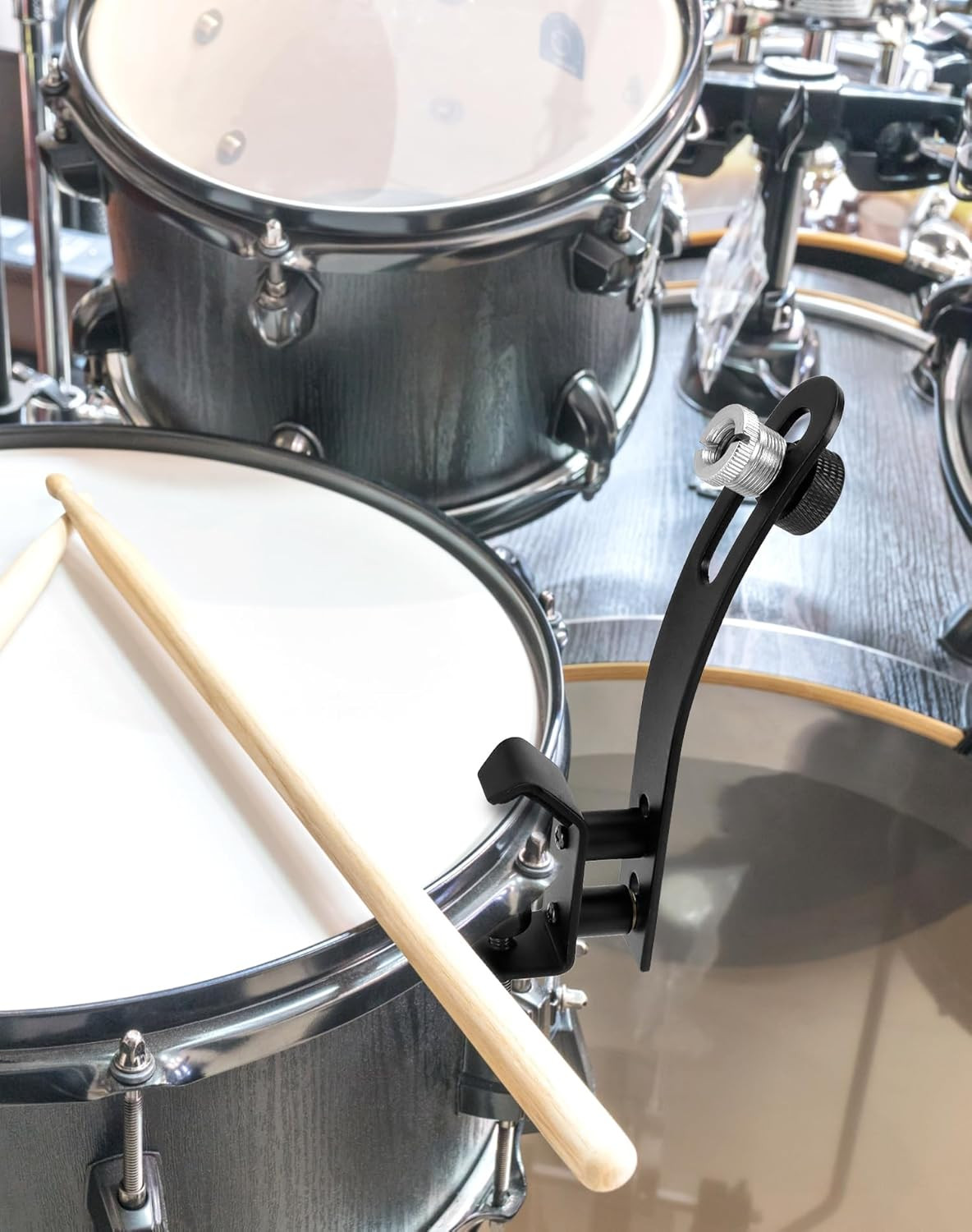 Metal Drum Microphone Shockproof Clip Set with Adjustable C-Clamp Mounts