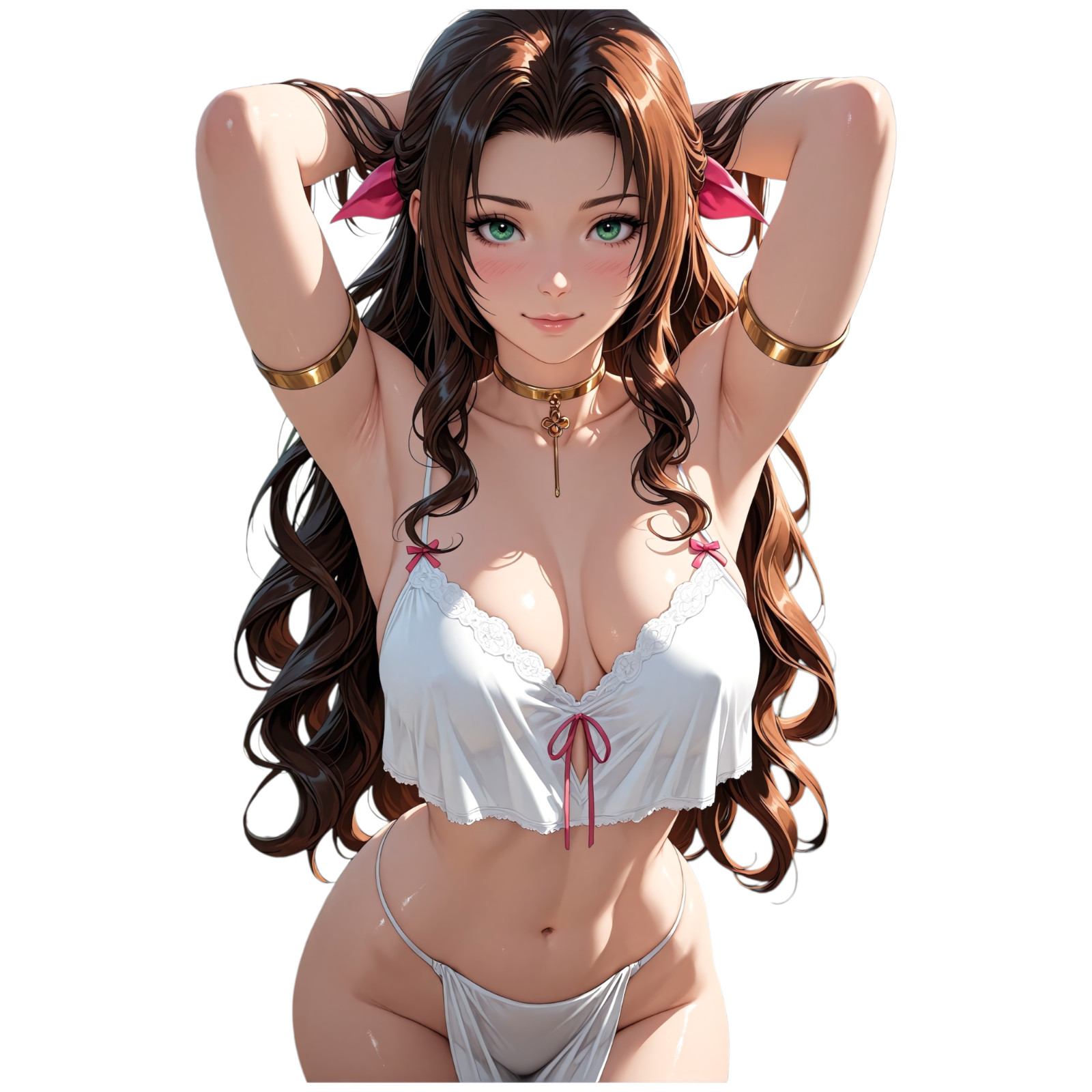 AERITH GAINSBOROUGH FINAL FANTASY 6" STICKER DECAL JAPANESE MOTORSPORT CAR WAIFU