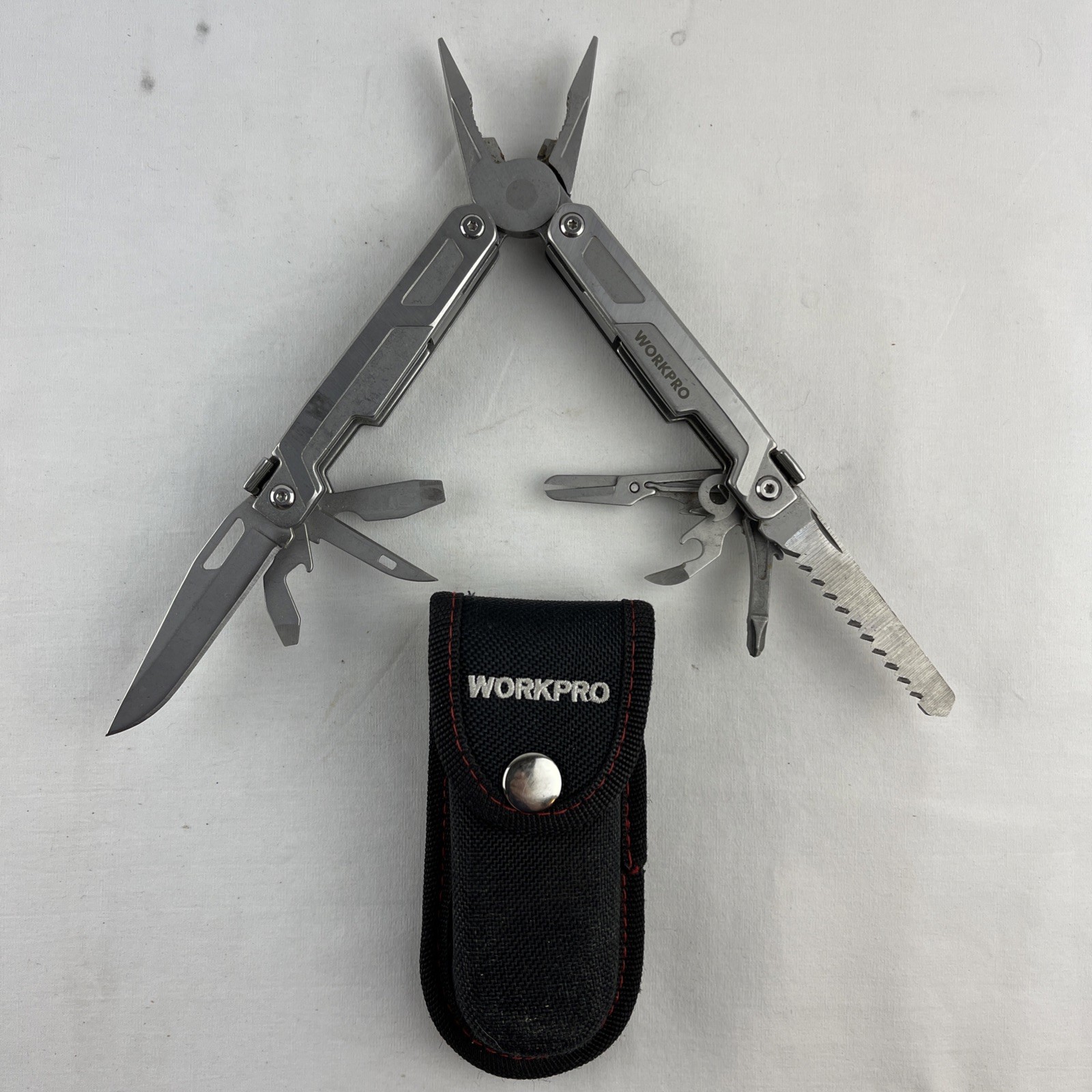 WORKPRO Stainless Steel Multi Tool Plier EDC Multitool with Pocket Knife