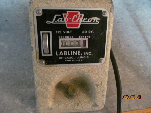 Labline Inc. Lab- Chron Analog Timer Unit Seconds Tenths Free Priority shipping