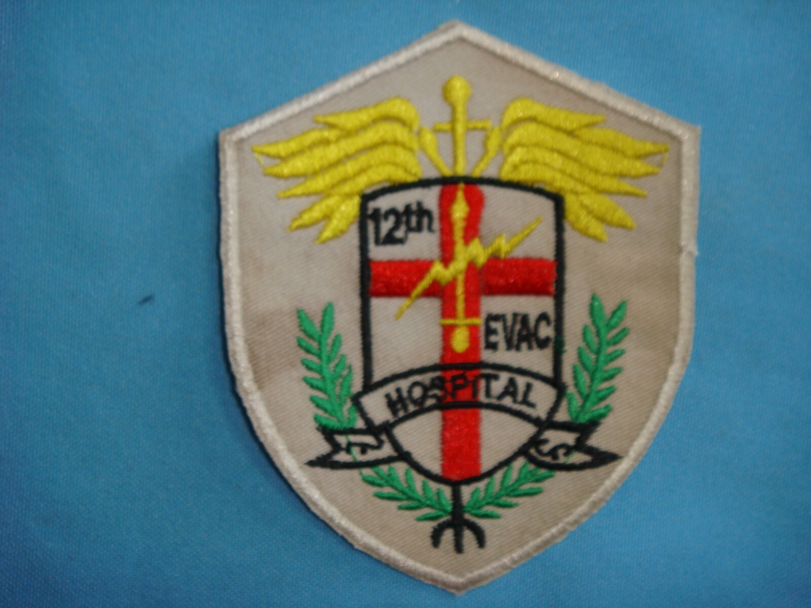 VIETNAM WAR PATCH, US 12th EVACUATION HOSPITAL AT CU CHI