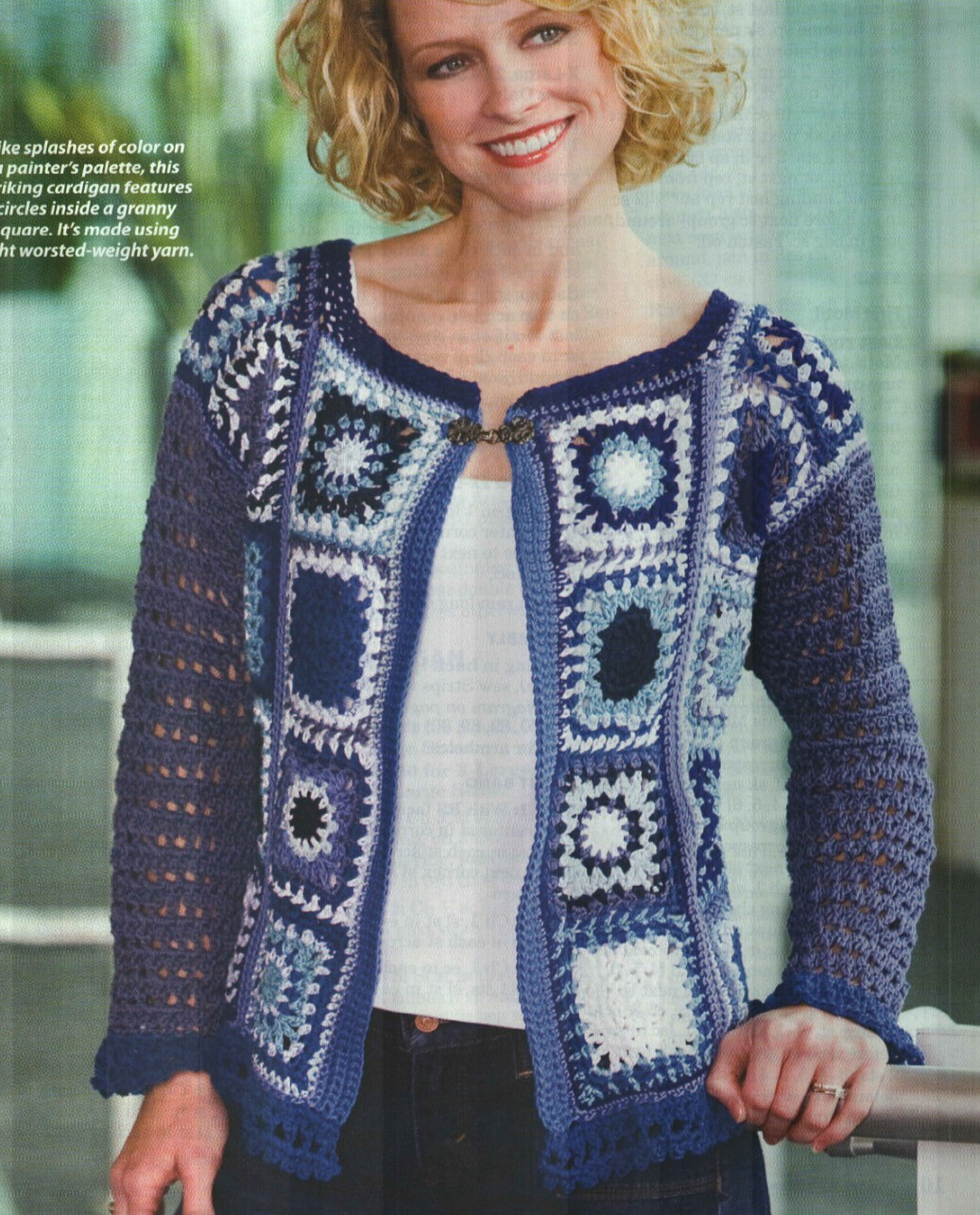 COSMIC COLOR BURST SWEATER 6 SIZES WOMEN'S CROCHET PATTERN INSTRUCTIONS