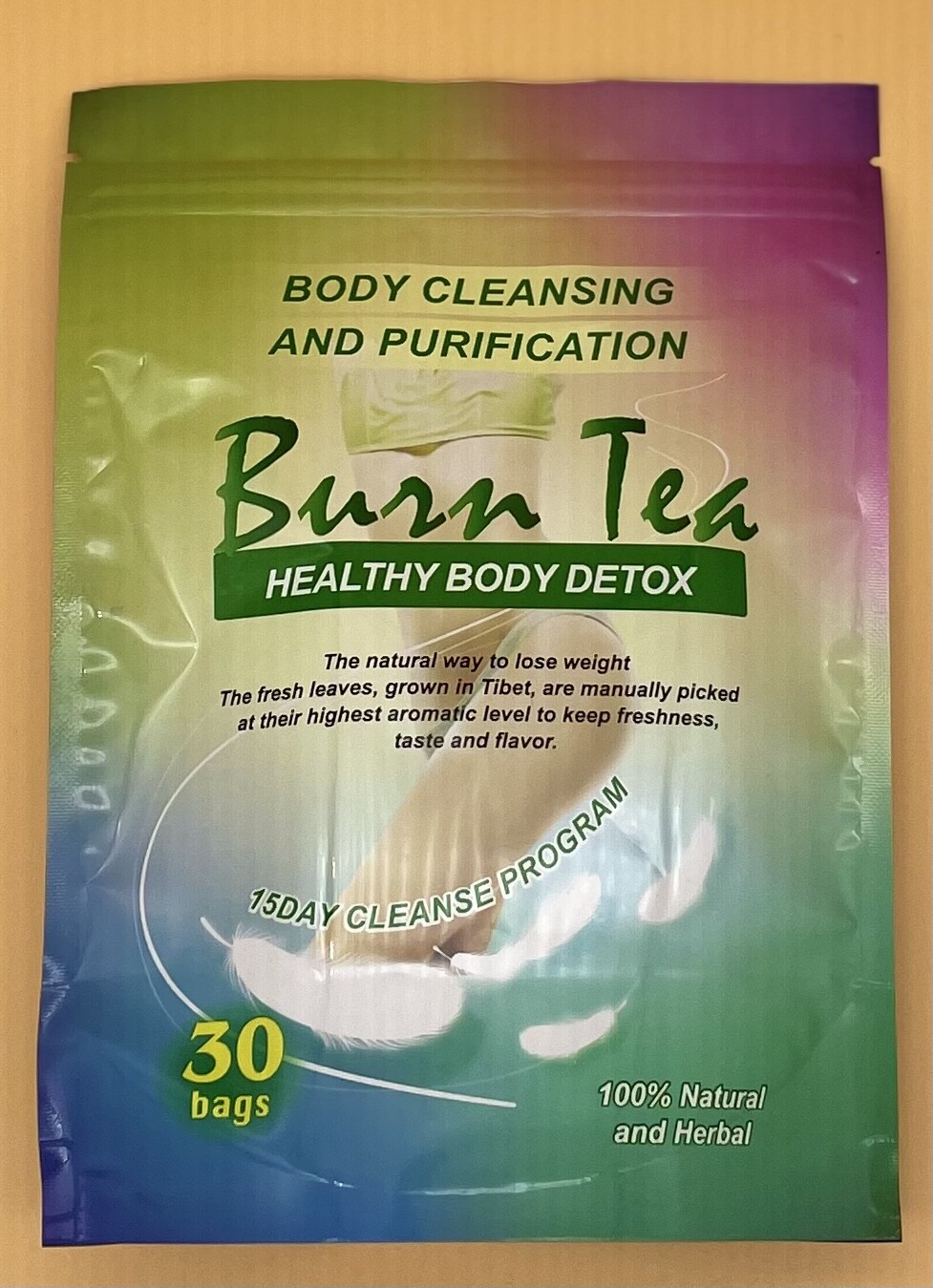 Natural Weight Loss and Detox  Burn Tea, Cleanse Body 30 bags