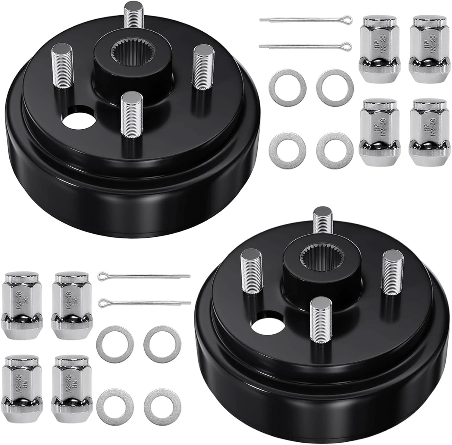 EZGO TXT PDS Golf Cart Brake Drum Hub Assembly, 3/4" Hole, 24 Tooth Spline (2 Pc