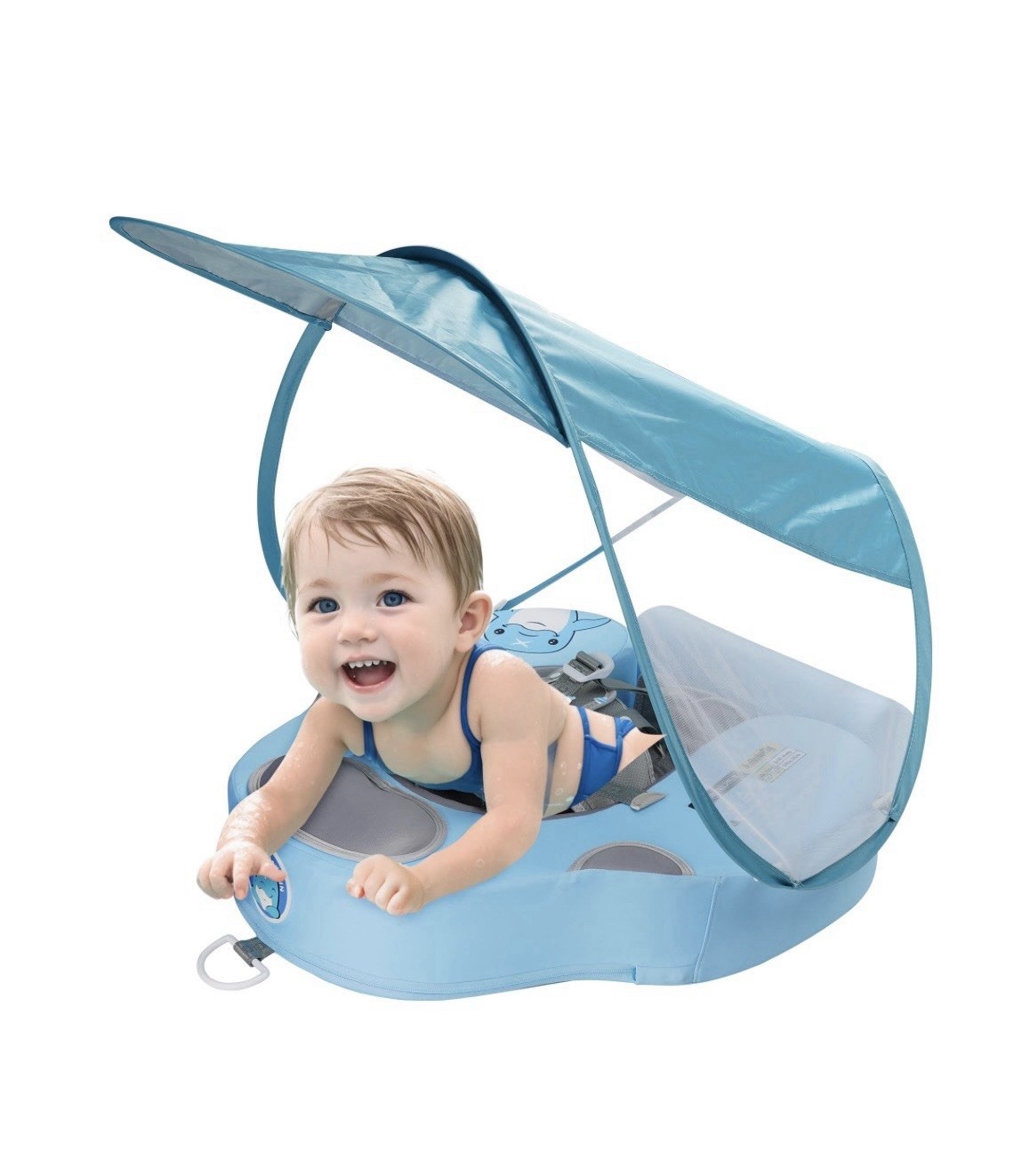 INFLATEFLY Baby Swim Float with Protection Sunshade Infant Pool Float