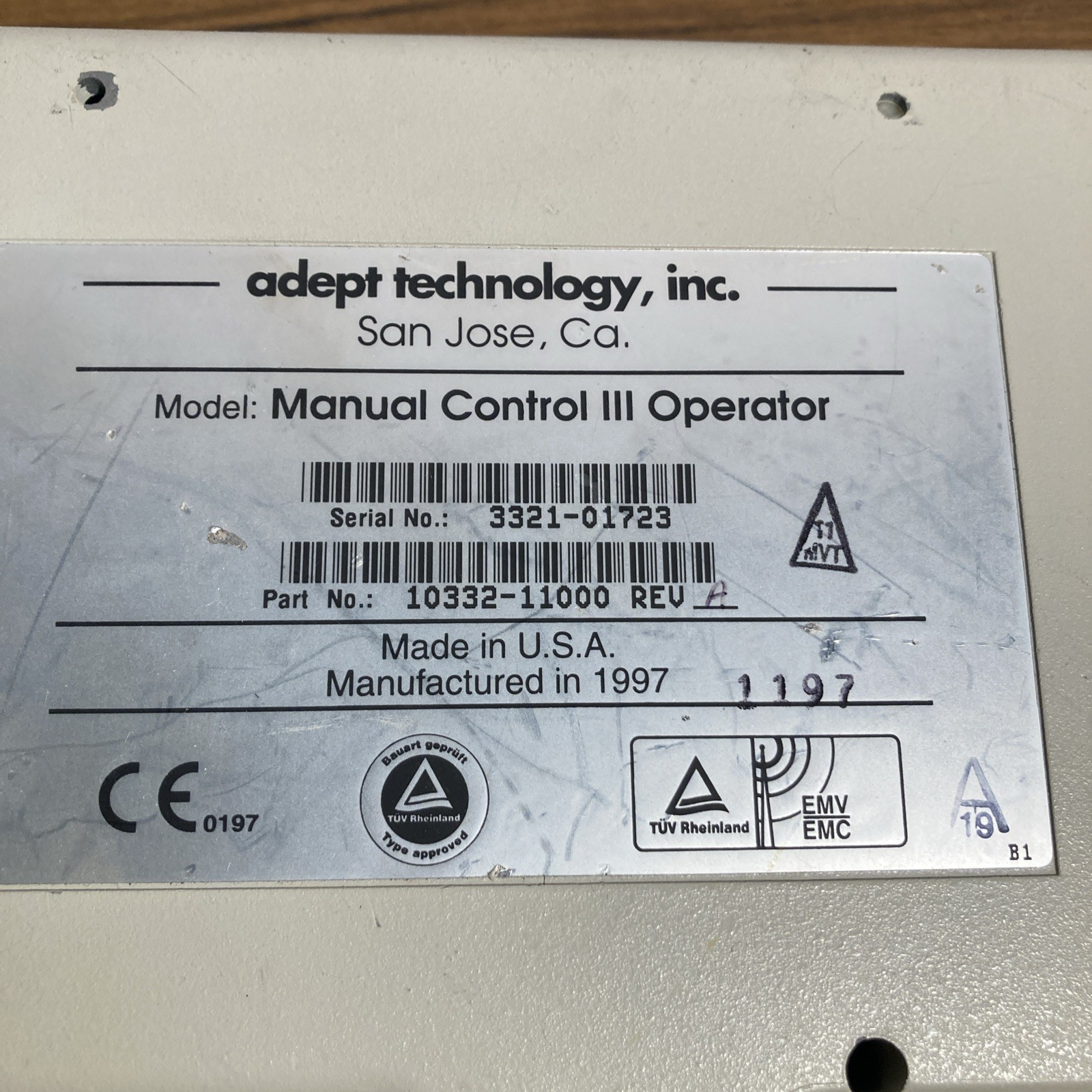 Adept 10332-11000A Teach Pendant