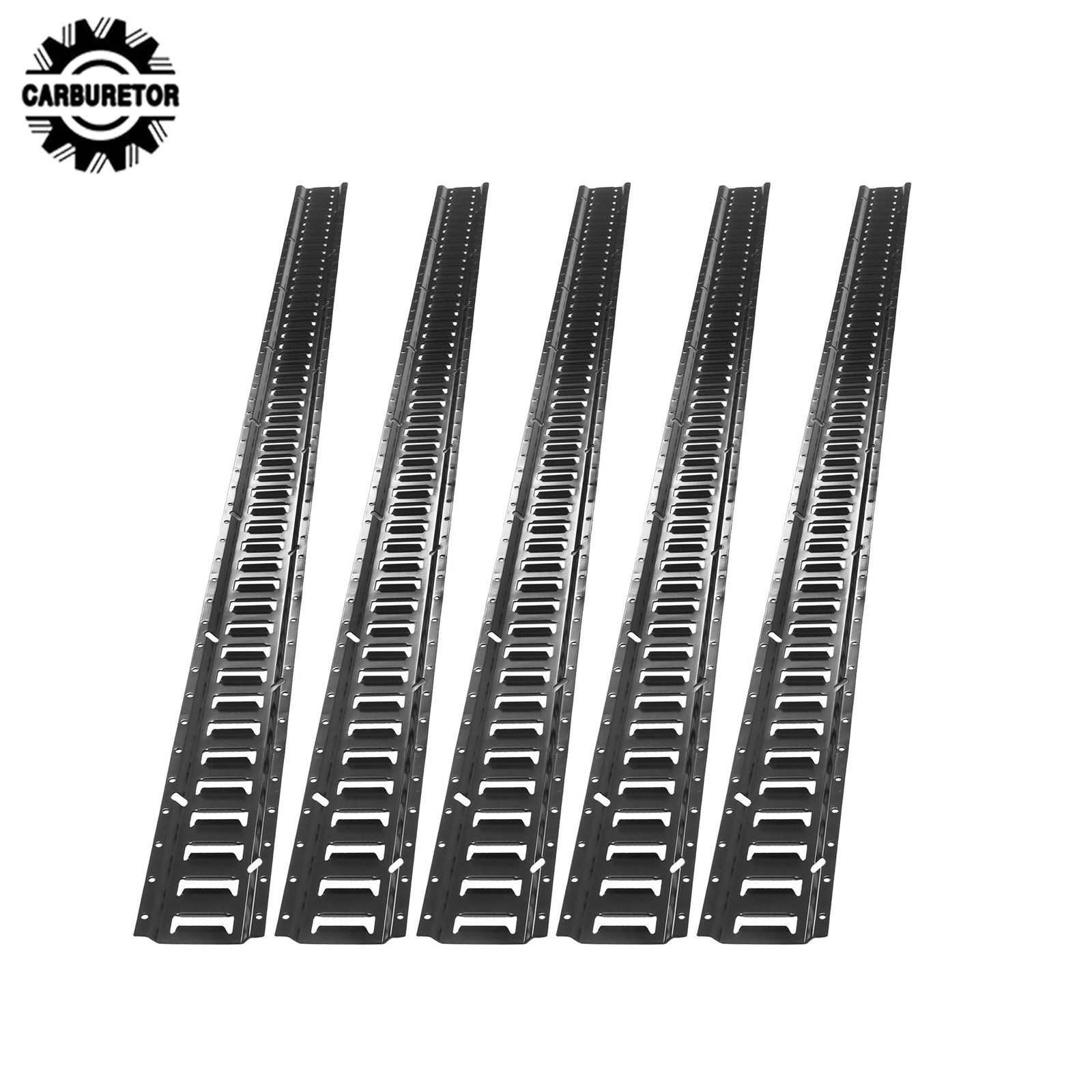8 Feet Long E Track Rails Black Finish 5 Pack For Cargo Management System
