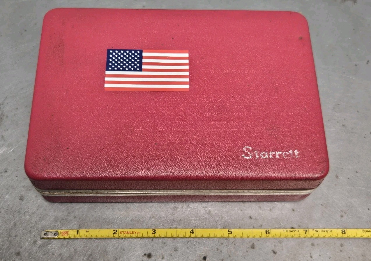 Starrett No. 196 dial indicator set with an Enco magnetic base