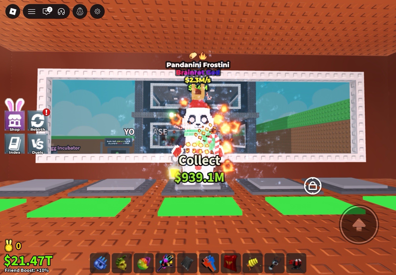 $2.3M/s Roblox Pandamini Frostini Brainfet God Game Item Asset