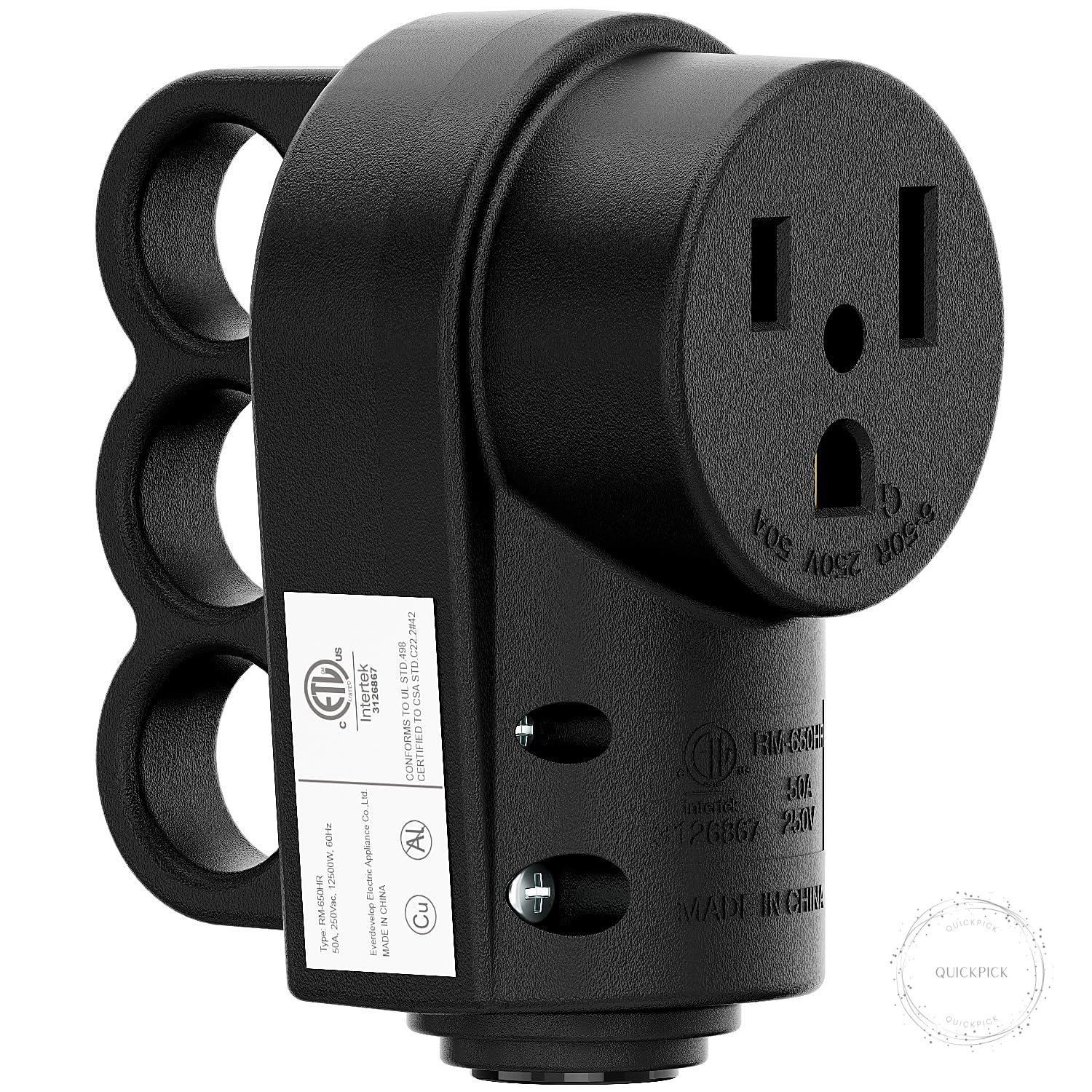Nema 6-50R 50Amp 250V Female Welder Receptacle, 50A 250V Welder 3-Prong Female
